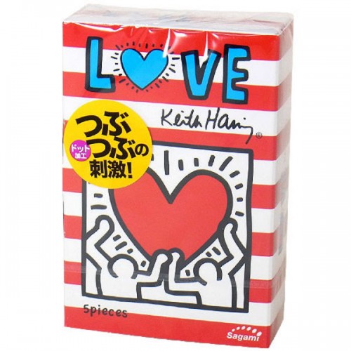 相模 LOVE 凱斯·哈林 凸點 5 片裝安全套
