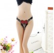 Sexy pearl openwork embroidery hollow tassel panties ladies transparent temptation low waist sexy thin thong