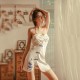 Cheongsam dress sexy home service new sexy home service suit lace temptation strap pajamas (picture color)